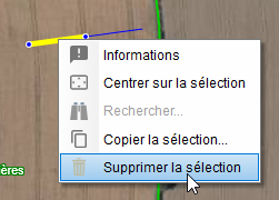 Supprimer trait de construction