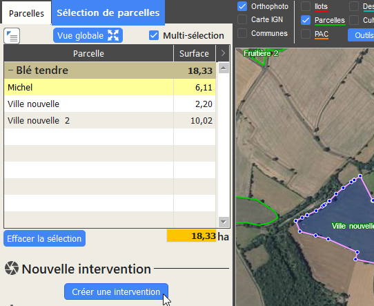 Créer une intervention