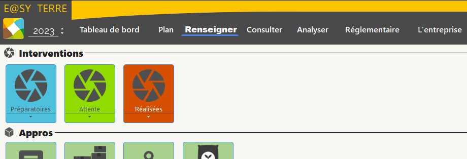 Menu renseigner