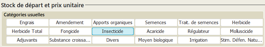 Catégories de produit